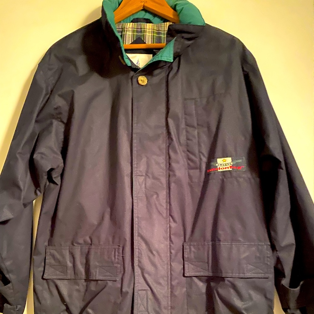 London Fog water resistant hooded jacket.